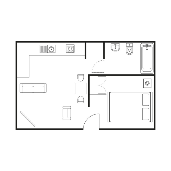 One Bedroom Apartment - Richmond Square